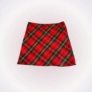 American Eagle Outfitters Red Tartan Mini Skirt | Sz 0